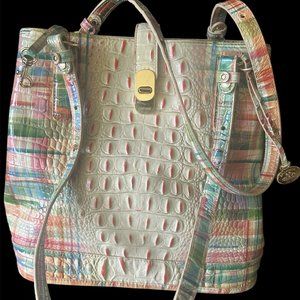 BRAHMIN Fiora Sweet Tea Ombre Melbourne Bag EUC